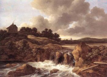 雅各佈 凡 雷斯達爾 Landscape With Waterfall 雅各佈 凡 雷斯達爾 Landscape With Waterfall